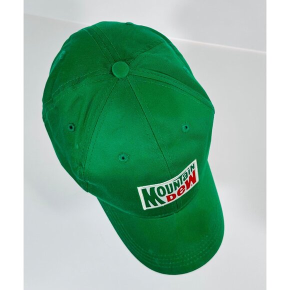 Mountain Dew Logo Green Adjustable Baseball Cap Cotton Unisex One Size Clean Sod - Picture 5 of 11